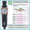 Филтър с регулатор и манометър, кондензоотделител на 1/4" или 1/2", 18Bar, 2000l/min, OMG, 723-33FRM
