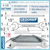 Ключове гаечни, DIN3110,  ISO3318, пълен к-т, 12 части, 15°, 31CrV3, от 6-32mm, Gedore, 6-120.