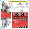 Ключове звездогаечни Inch/zoll, от 3/8"-3/4"AF, к-т 7ч, CrV, 15°, profile, DIN3113, Force, 5077S.