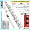 Ключове рязани звезди, от 10-19mm, на 3/8"-10mm, тип Пачи Крак, к-т от 11ч, CrV, Force, 51110.