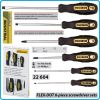 Отвертки к-т, 6 броя, SL3-6.5 и PH1-2, ISO8764 DIN2380, CroSiMo, с PVC дръжка, Proxxon, 22604.