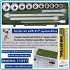 Вложки комплект от 22-50mm, инструменти 14 части на 3/4", гедоре шестостен, PROXXON, 23300.