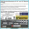 Гедоре шестостен 27ч. на 1/4" и 1/2", вложки от 6mm до 32mm к-т, с тресчотки 52з, Proxxon, 23020.