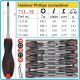 Отвертки ударни к-т, 10 броя, SL5.5-14 и PH1-4, ISO8764 DIN2380, CroMo, с PVC дръжка, Force, 2108.